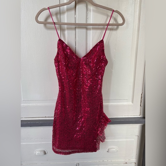 Lucy in the Sky Dresses & Skirts - Y2K Lucy in the Sky Fuchsia Sequin Dress